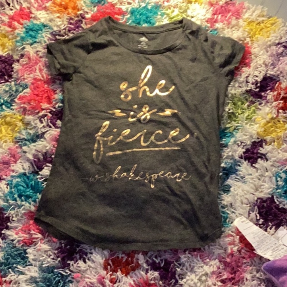 Old navy black and gold shirt 10-12 girls